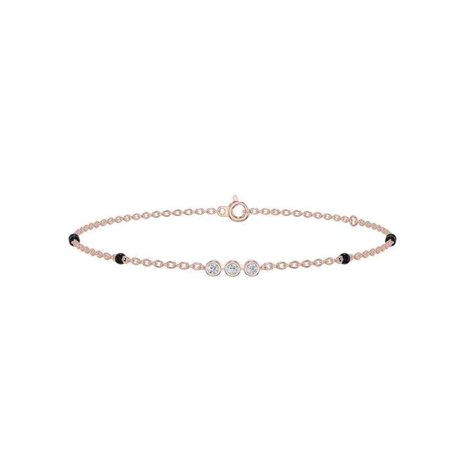 Tricelune Diamond Mangalsutra Bracelet