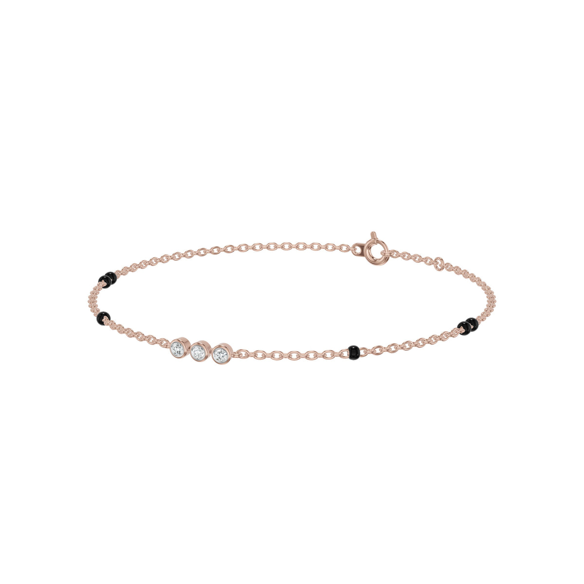 Tricelune Diamond Mangalsutra Bracelet