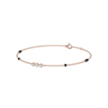 Tricelune Diamond Mangalsutra Bracelet