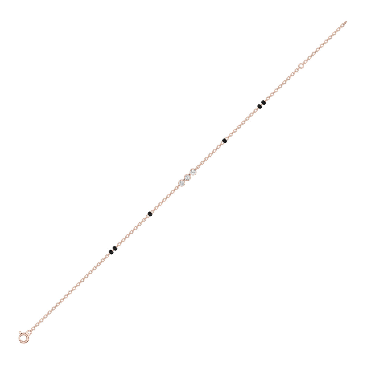 Tricelune Diamond Mangalsutra Bracelet