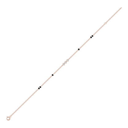 Tricelune Diamond Mangalsutra Bracelet