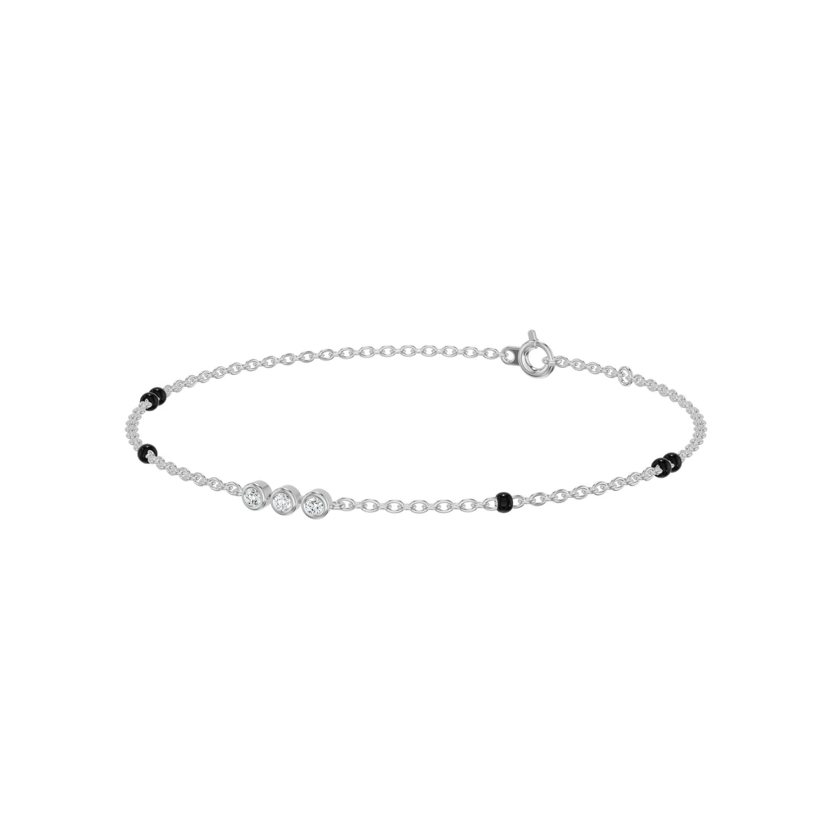 Tricelune Diamond Mangalsutra Bracelet