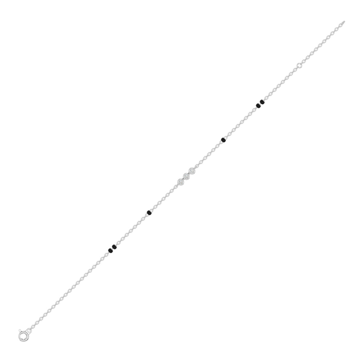Tricelune Diamond Mangalsutra Bracelet