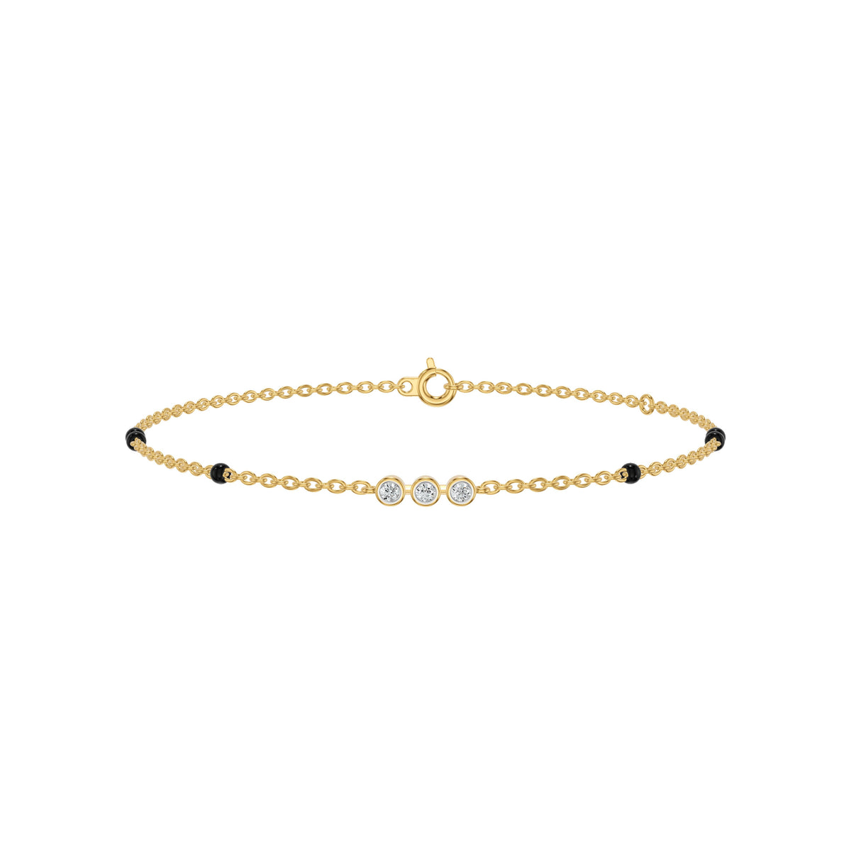 Tricelune Diamond Mangalsutra Bracelet