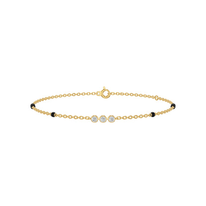 Tricelune Diamond Mangalsutra Bracelet
