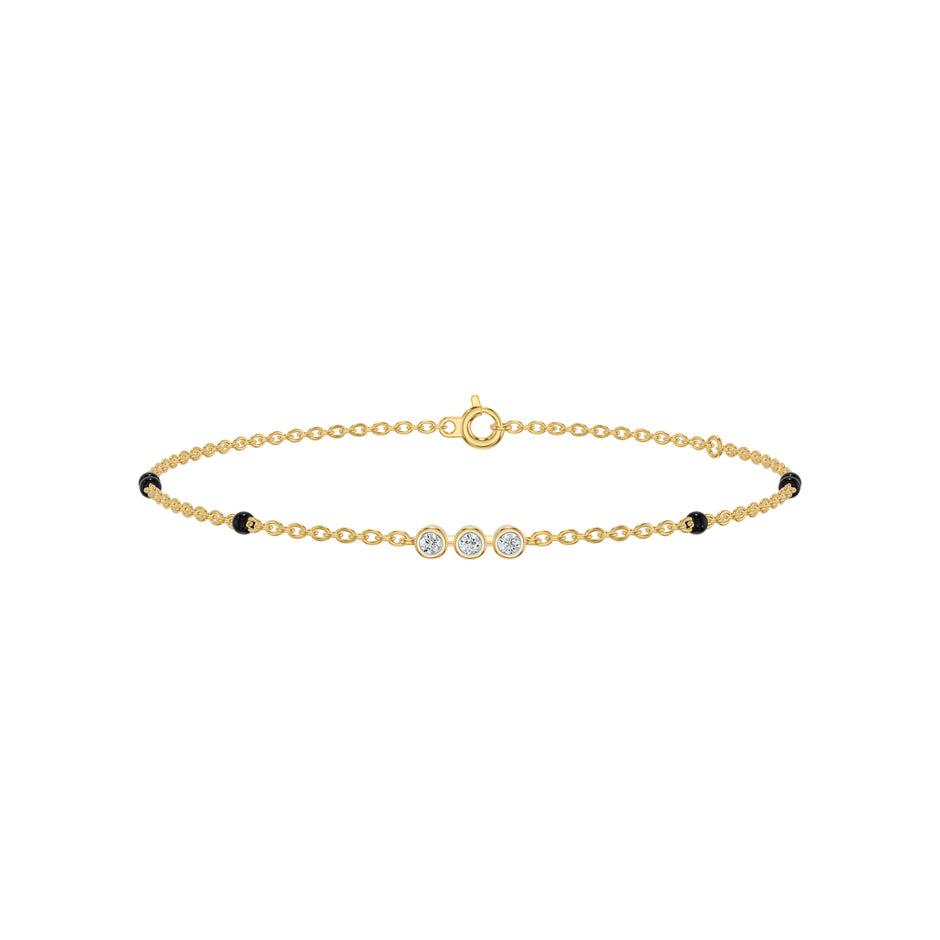 Tricelune Diamond Mangalsutra Bracelet