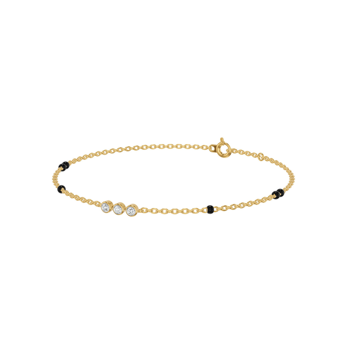 Tricelune Diamond Mangalsutra Bracelet