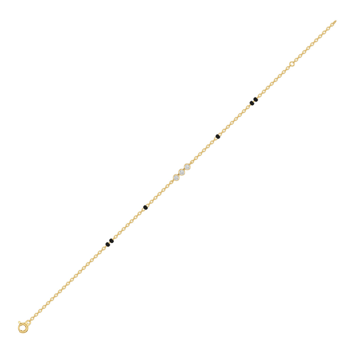 Tricelune Diamond Mangalsutra Bracelet
