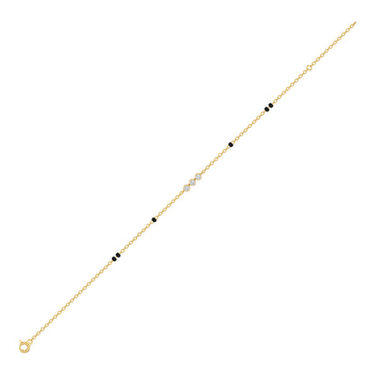 Tricelune Diamond Mangalsutra Bracelet