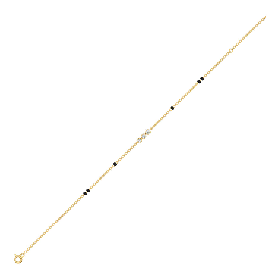 Tricelune Diamond Mangalsutra Bracelet