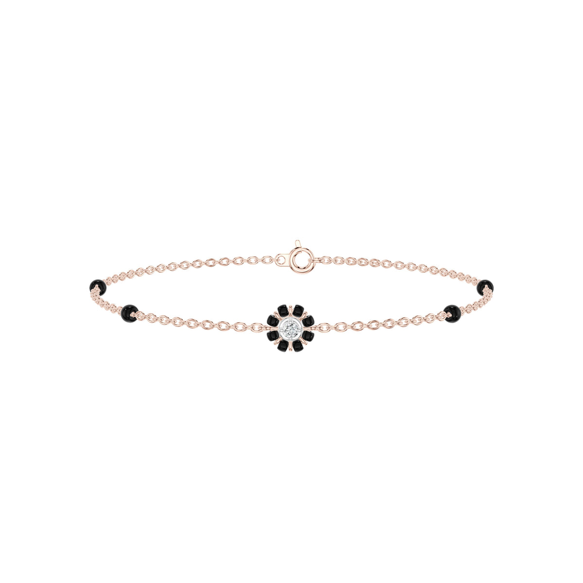 Noircelia Floral Diamond Mangalsutra Bracelet