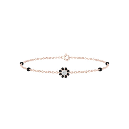 Noircelia Floral Diamond Mangalsutra Bracelet