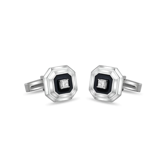 Midnight Black Diamond Cufflinks