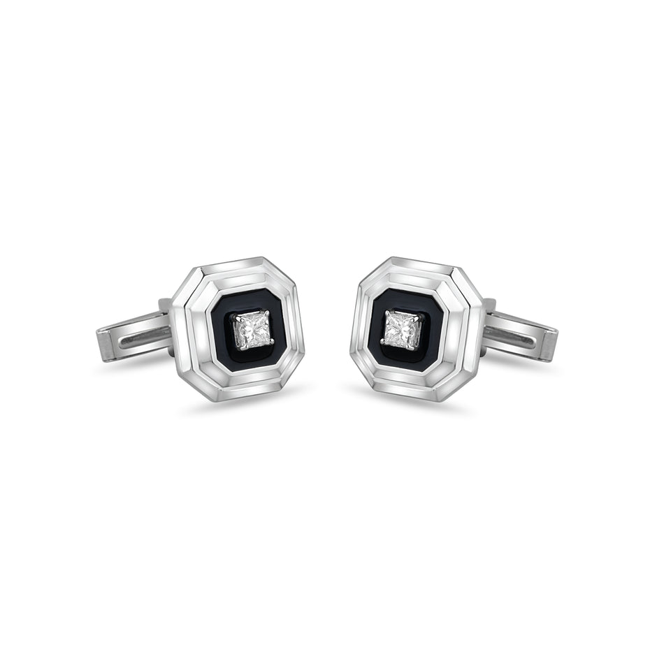 Midnight Black Diamond Cufflinks