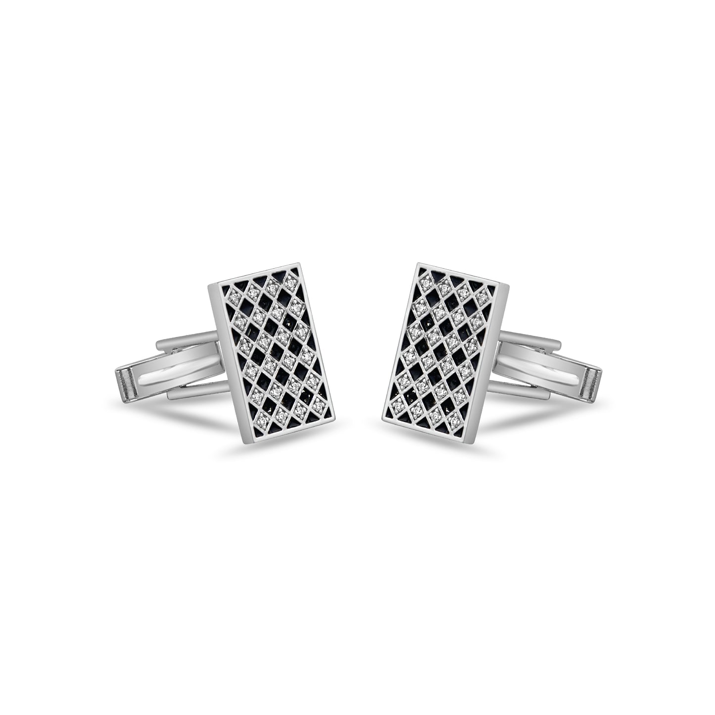 The Diamond Grid Cufflinks