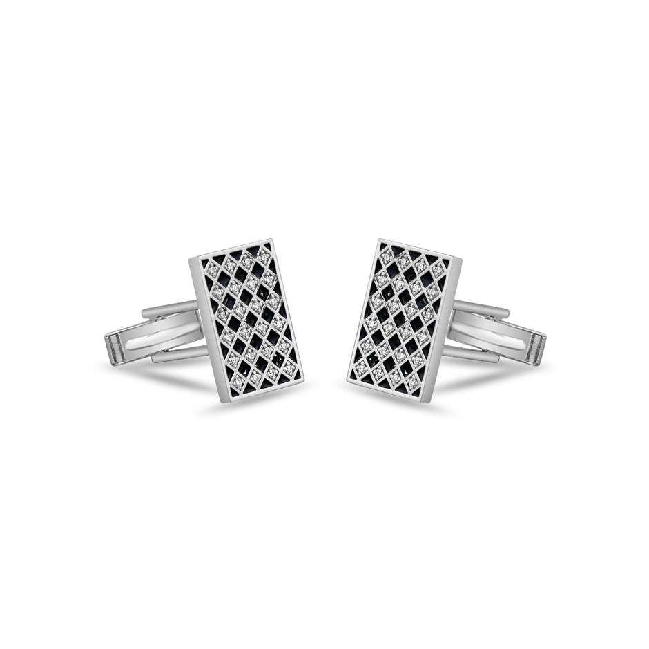 The Diamond Grid Cufflinks