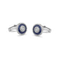 Concentric Blues Diamond Cufflinks