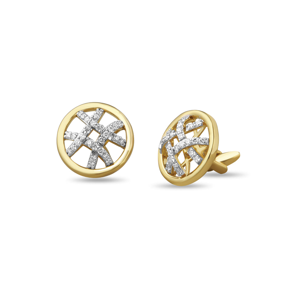 Woven Luxe Diamond Cufflinks