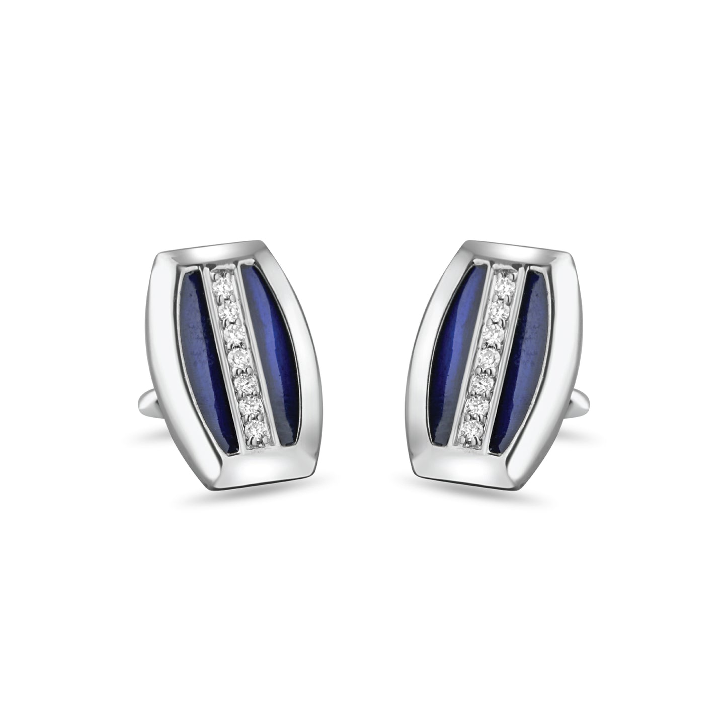 Blue Armour Diamond Cufflinks