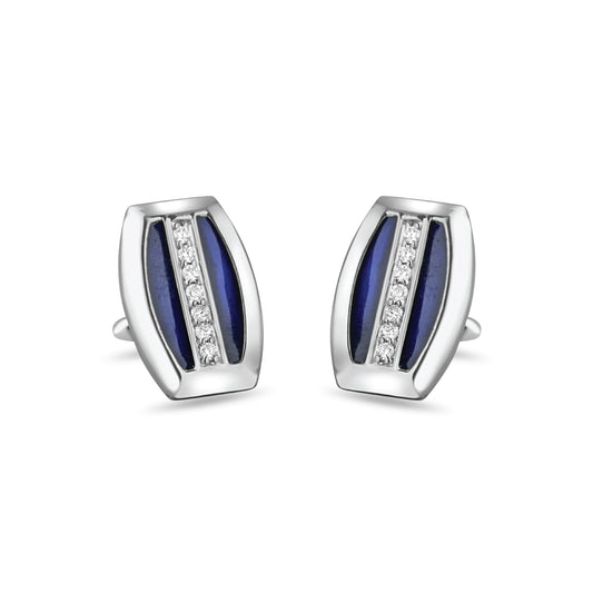 Blue Armour Diamond Cufflinks