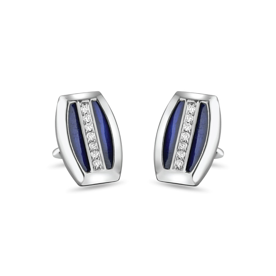 Blue Armour Diamond Cufflinks