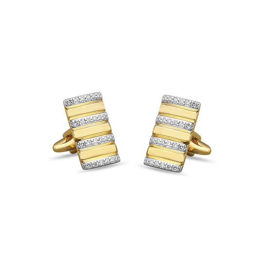 Dual Toned Diamond Cufflinks
