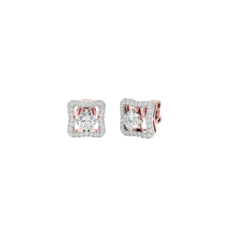Serene Sophistication Diamond Earrings 18 KT / Rose Gold