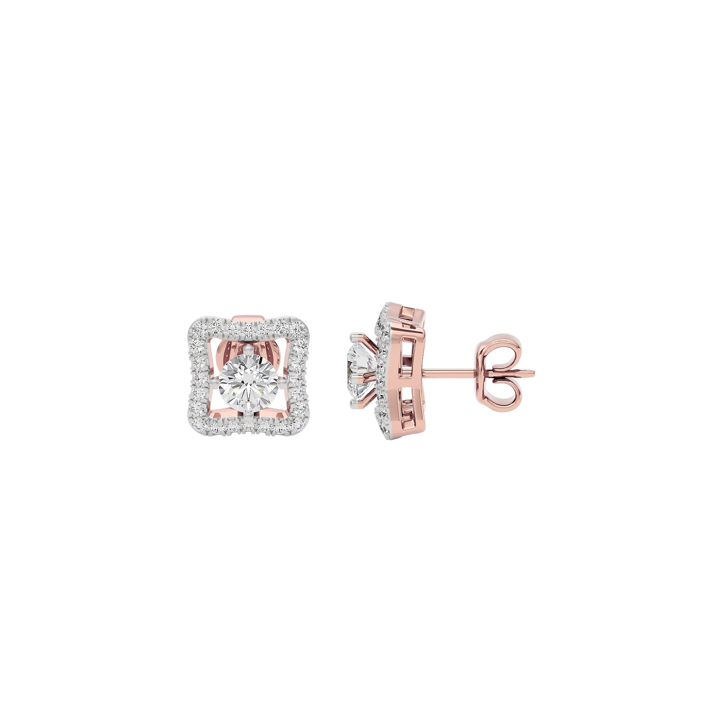 Serene Sophistication Diamond Earrings 18 KT / Rose Gold