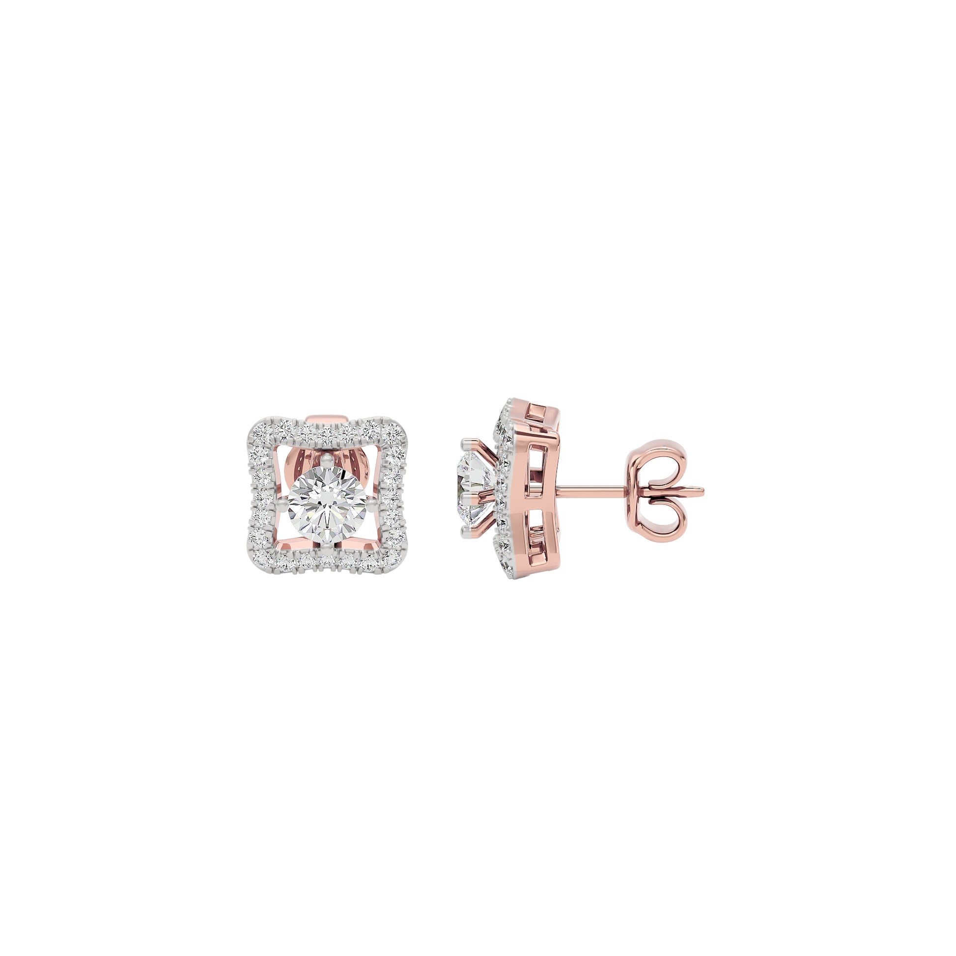Serene Sophistication Diamond Earrings 18 KT / Rose Gold