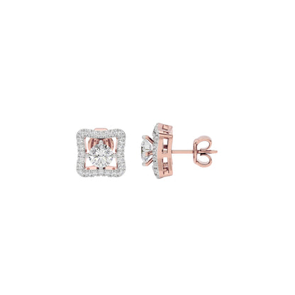 Serene Sophistication Diamond Earrings 18 KT / Rose Gold
