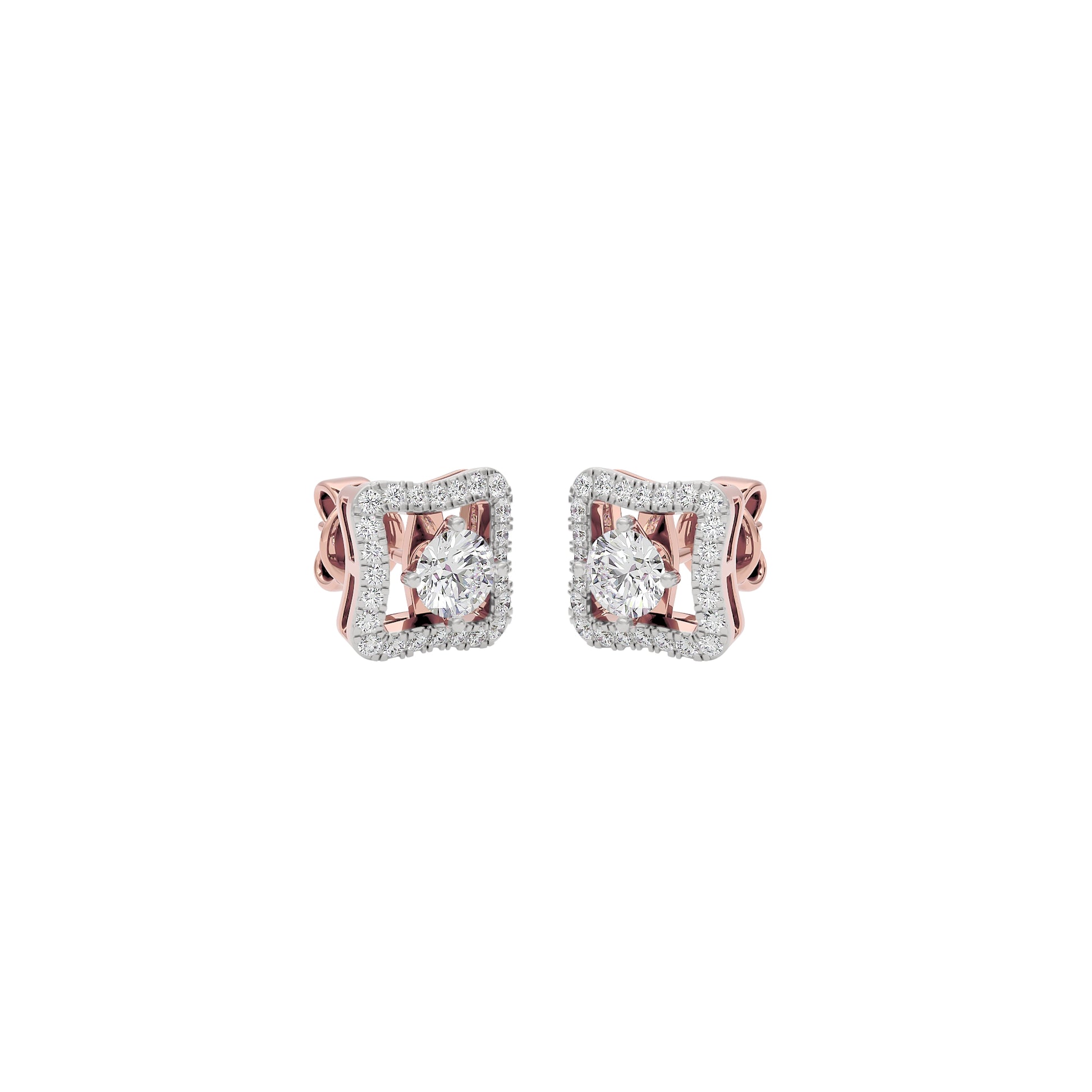 Serene Sophistication Diamond Earrings 18 KT / Rose Gold