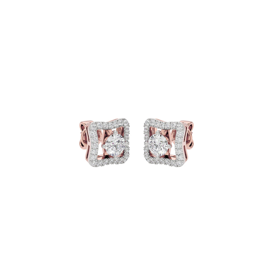 Serene Sophistication Diamond Earrings 18 KT / Rose Gold