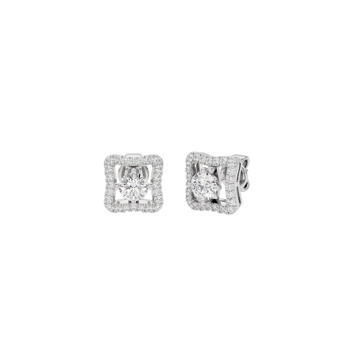 Serene Sophistication Diamond Earrings 18 KT / White Gold