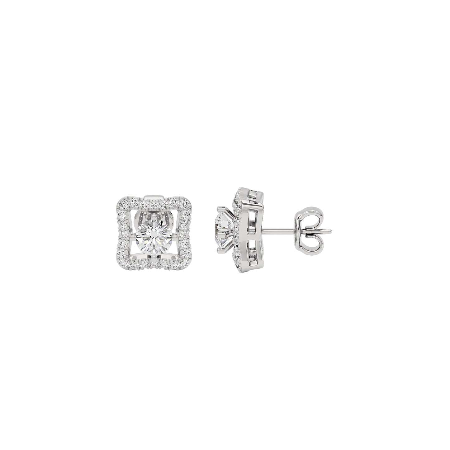 Serene Sophistication Diamond Earrings 18 KT / White Gold