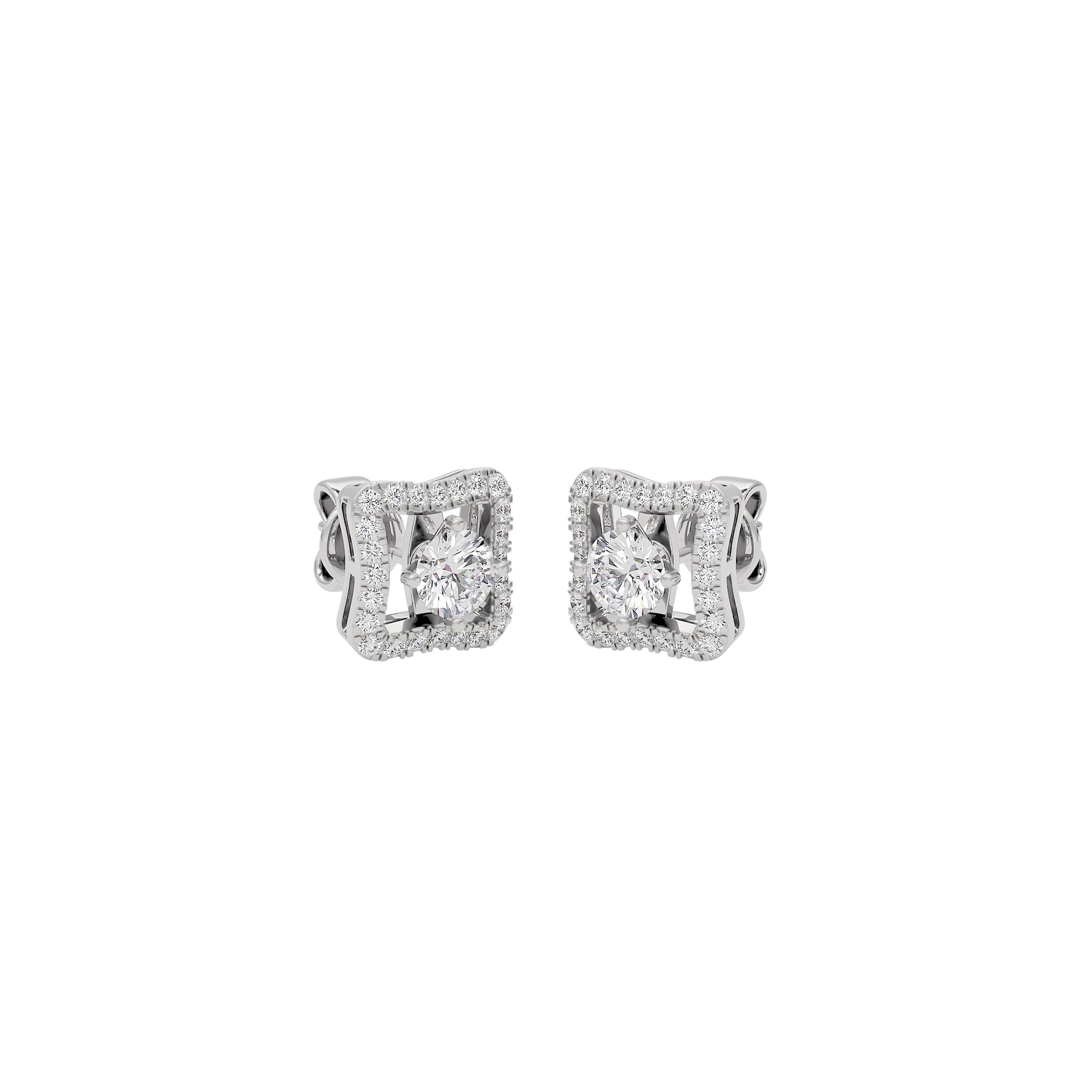 Serene Sophistication Diamond Earrings 18 KT / White Gold