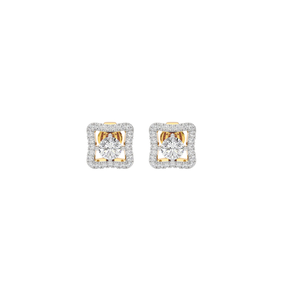 Serene Sophistication Diamond Earrings 18 KT / Yellow Gold