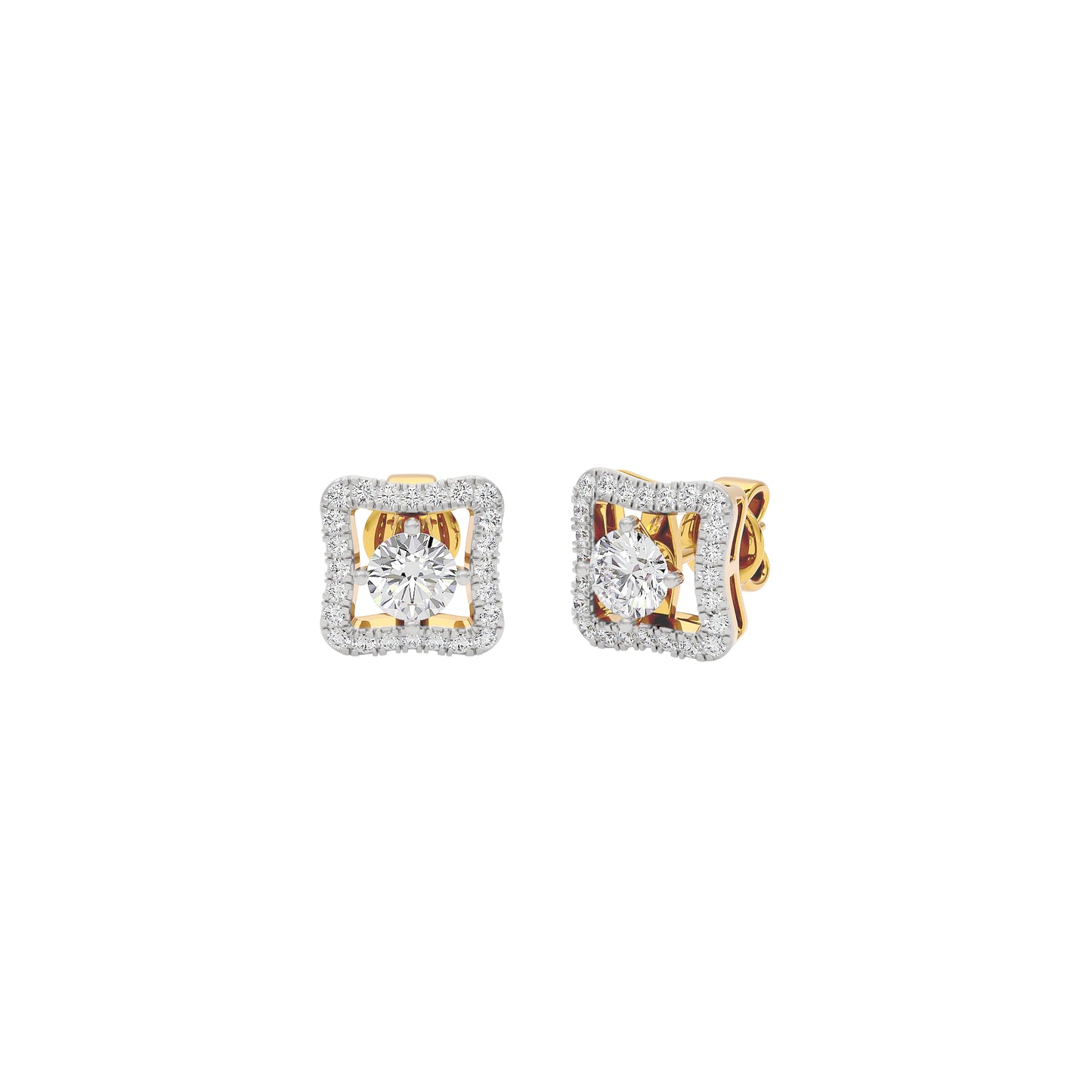 Serene Sophistication Diamond Earrings 18 KT / Yellow Gold