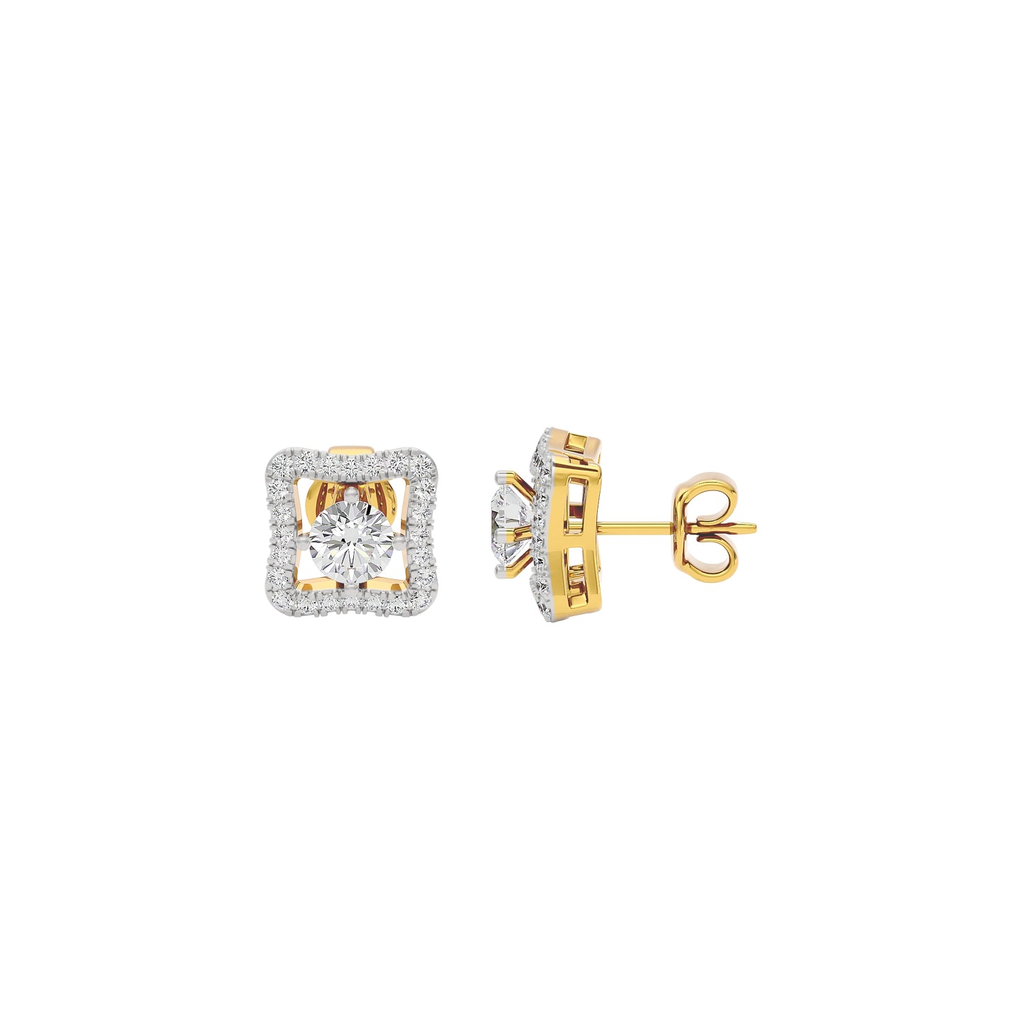 Serene Sophistication Diamond Earrings 18 KT / Yellow Gold