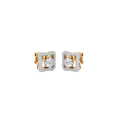 Serene Sophistication Diamond Earrings 18 KT / Yellow Gold
