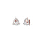 Triangular Trellis Diamond Earrings 18 KT / Rose Gold