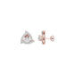 Triangular Trellis Diamond Earrings 18 KT / Rose Gold