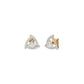 Triangular Trellis Diamond Earrings 18 KT / Yellow Gold