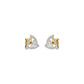 Triangular Trellis Diamond Earrings 18 KT / Yellow Gold