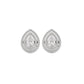 Pear Solitaire Dual Halo Diamond Earrings