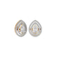 Pear Solitaire Dual Halo Diamond Earrings