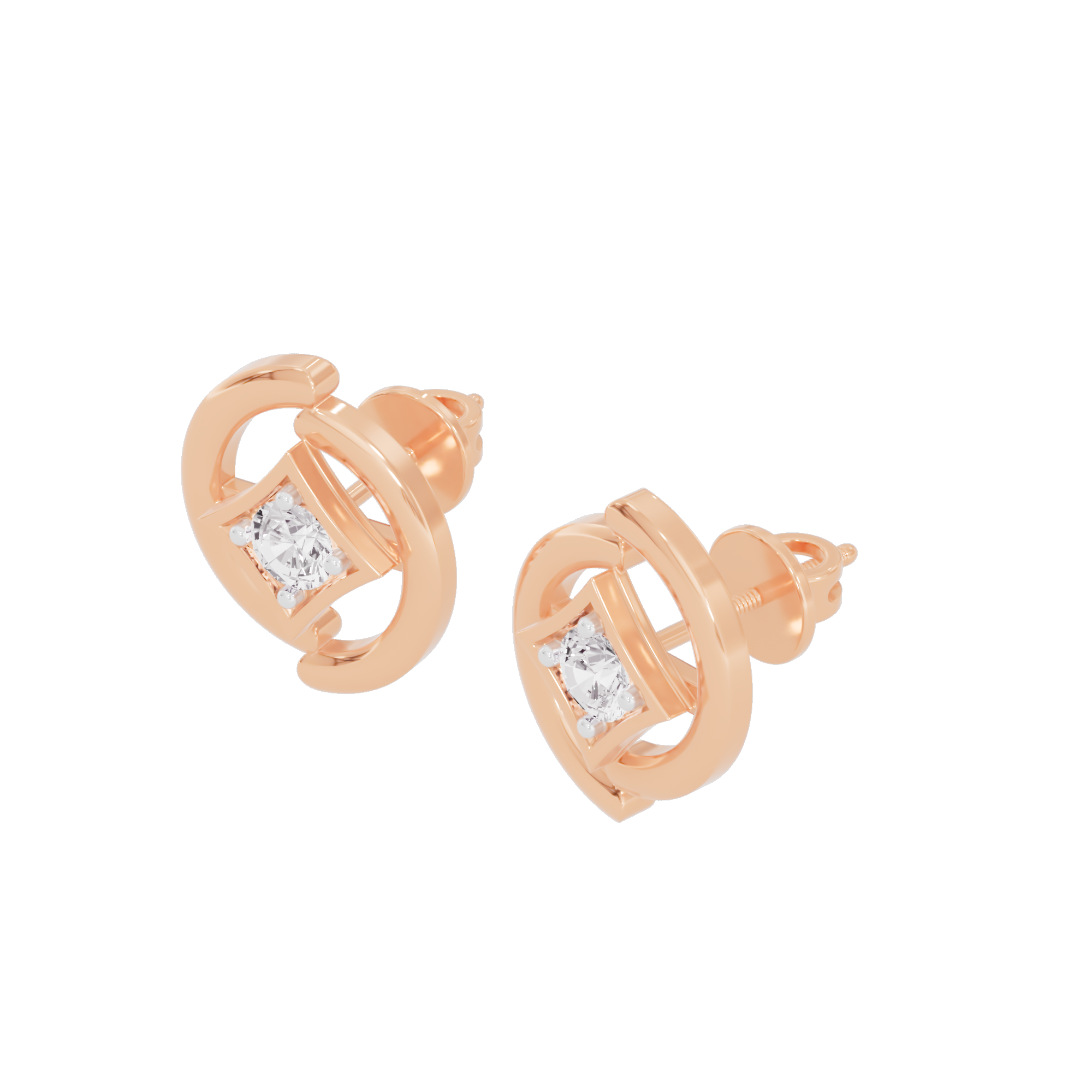 Connecting Diamond Earrings