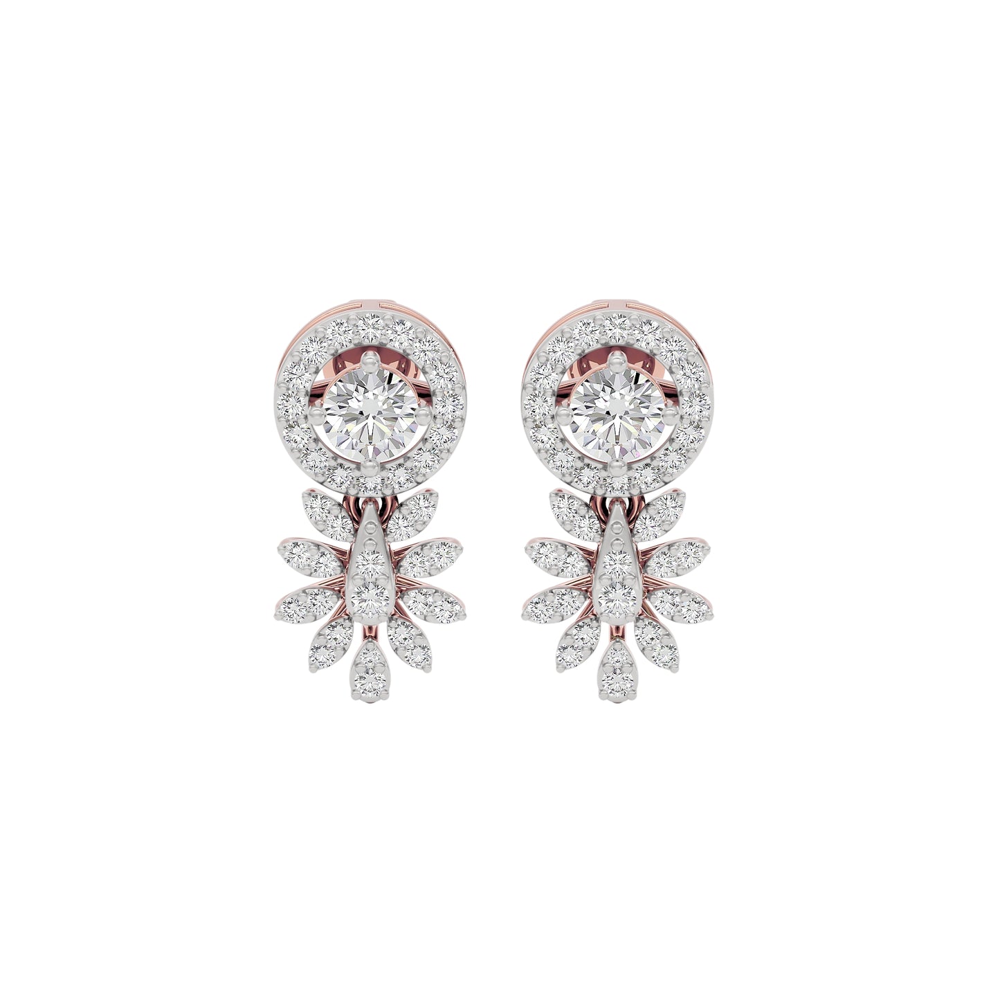Diamond Dalliance Earrings 18 KT / Rose Gold
