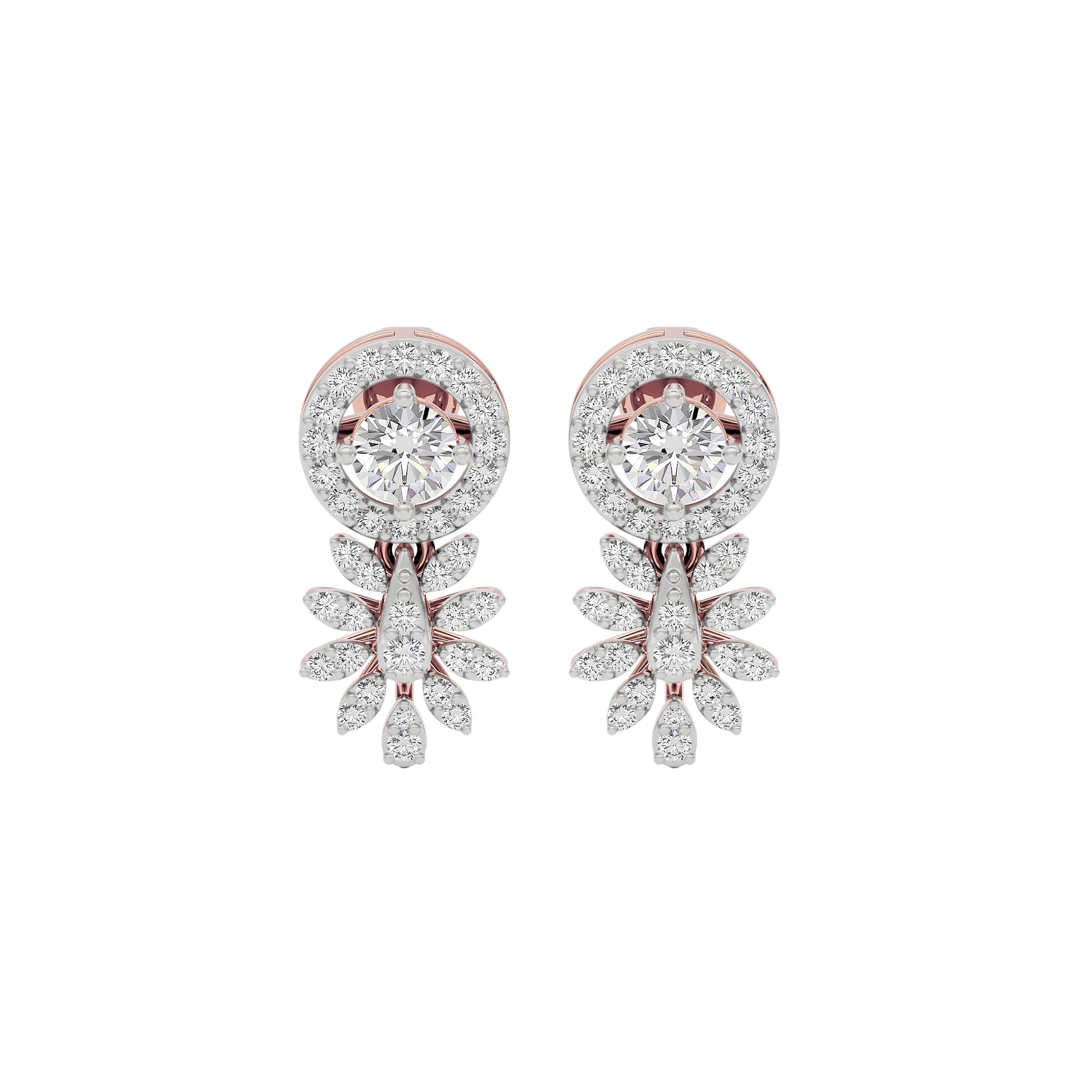 Diamond Dalliance Earrings 18 KT / Rose Gold