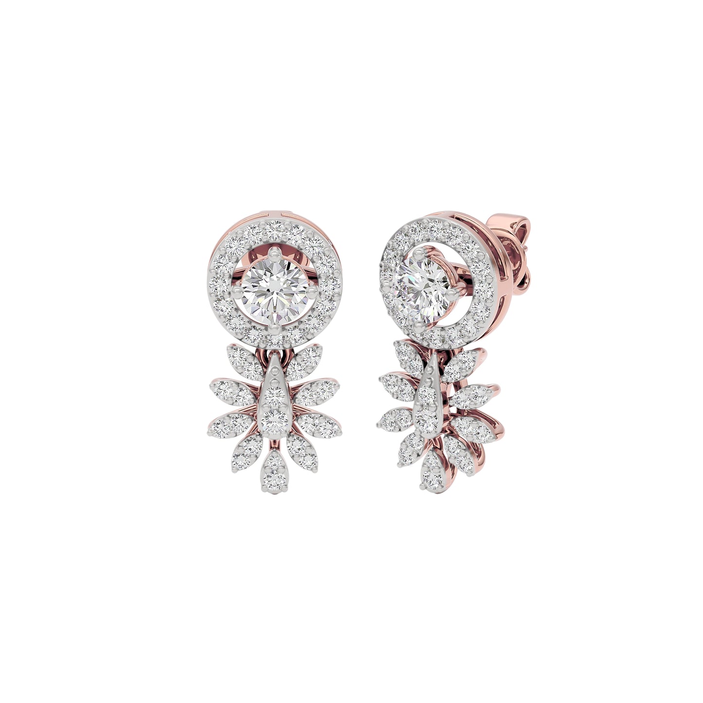 Diamond Dalliance Earrings 18 KT / Rose Gold
