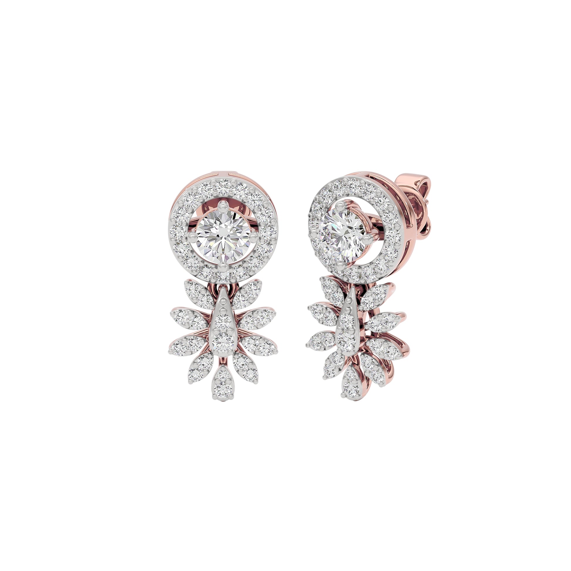 Diamond Dalliance Earrings 18 KT / Rose Gold